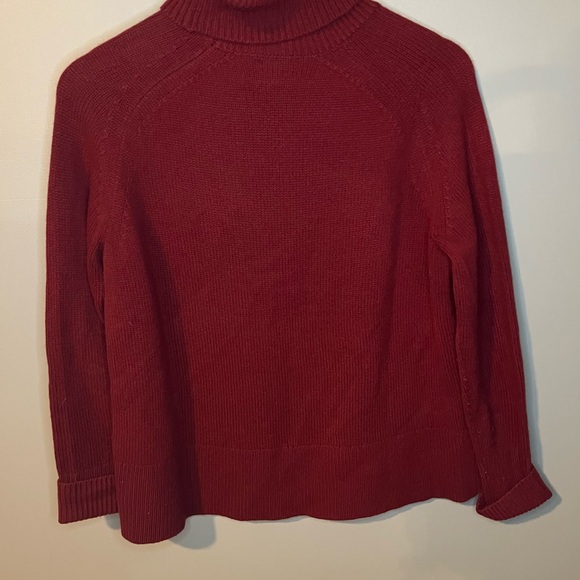 J. Crew 100% Cashmere Everyday Cashmere Boyfriend Turtleneck Burgundy - Picture 7 of 10
